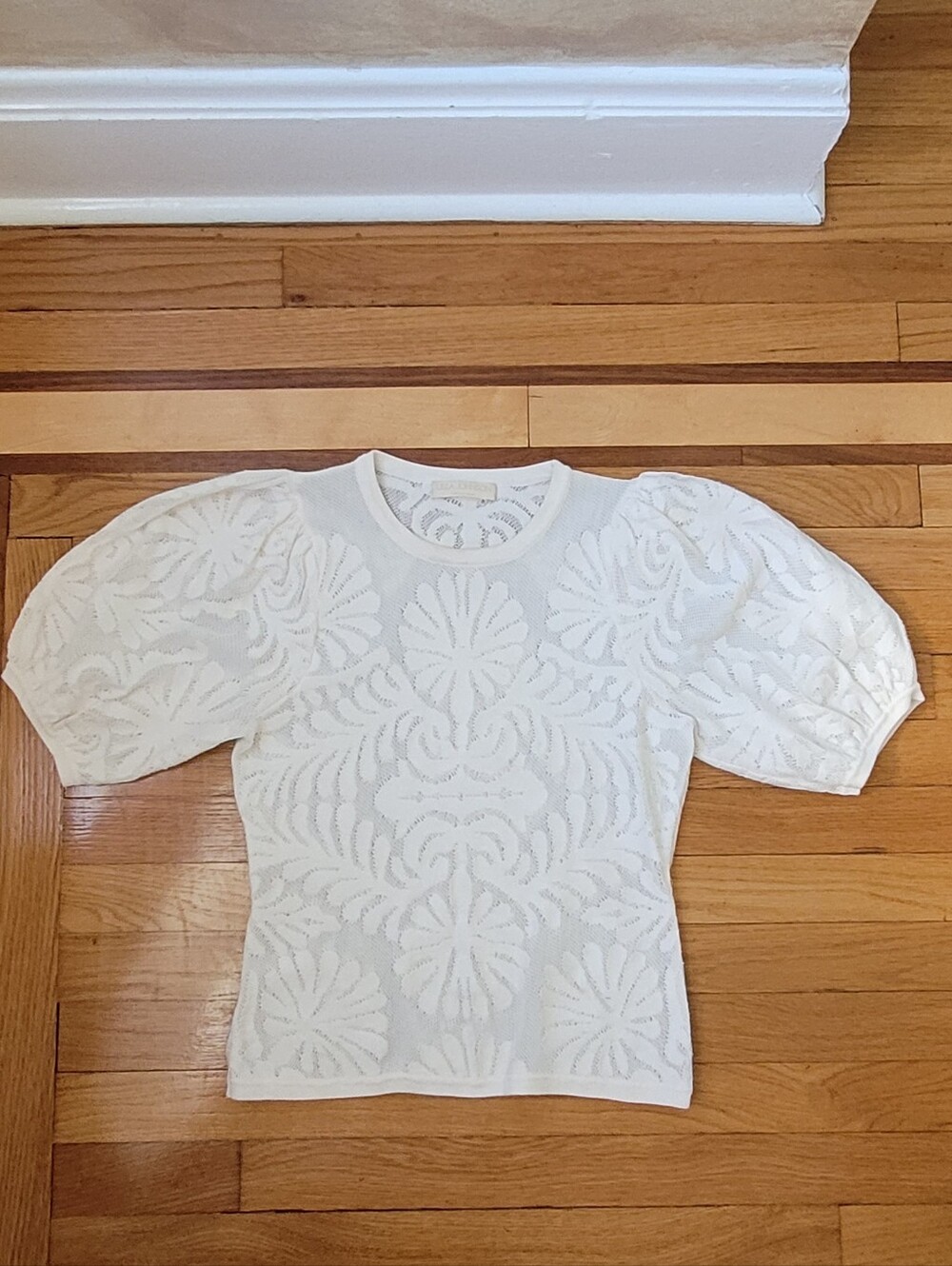 ULLA JOHNSON CARINA MESH FLORAL TOP - Picture 3 of 6